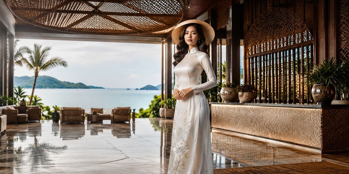 Khung cảnh Phú Quốc với người dùng theo dõi thống kê xổ số trên thiết bị di động